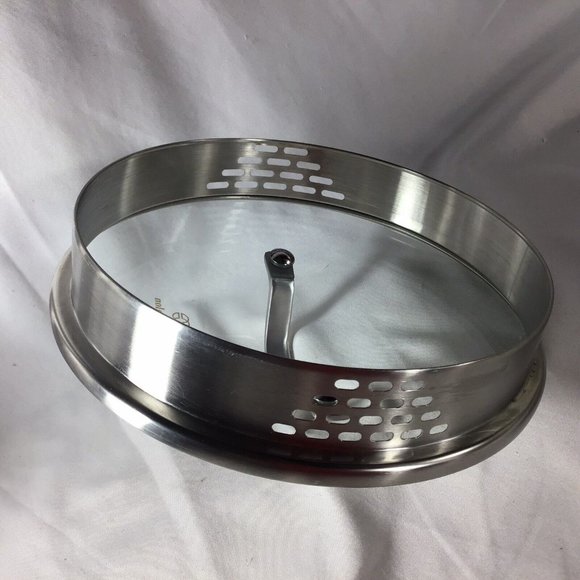 CALPHALON 7 1/4” Glass Stainless Steel 1084118 Replacement Strainer Metal Lid - Picture 3 of 8